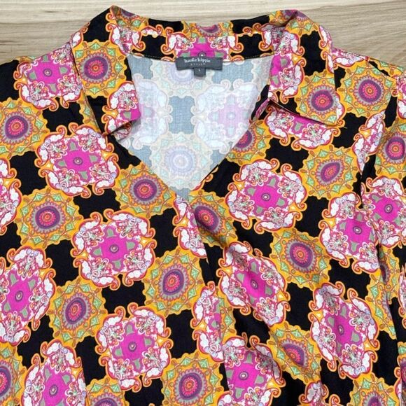 Haute Hippie Cinched Blouse Top Women’s Large - Picture 3 of 4